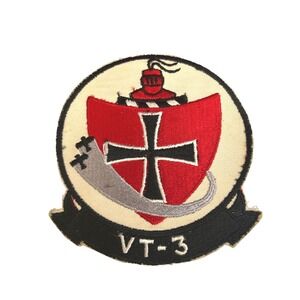 Vintage US Navy VT-3 Training Squadron Embroidered Patch Military Insignia